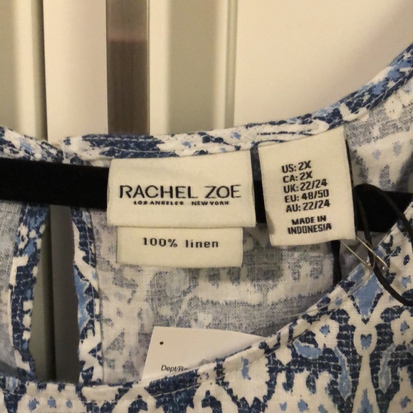 Rachel Zoe linen dress/tunic. Size 2X - Picture 2 of 6